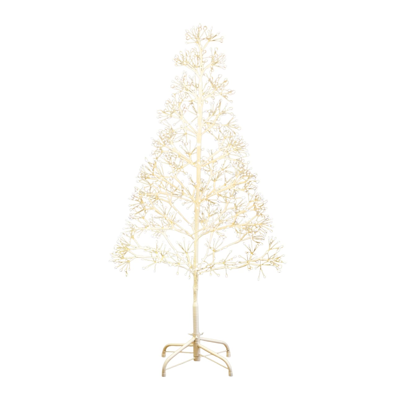 4ft. Pre-Lit Artificial White Starburst Tree, Fairy Warm White LED Lights